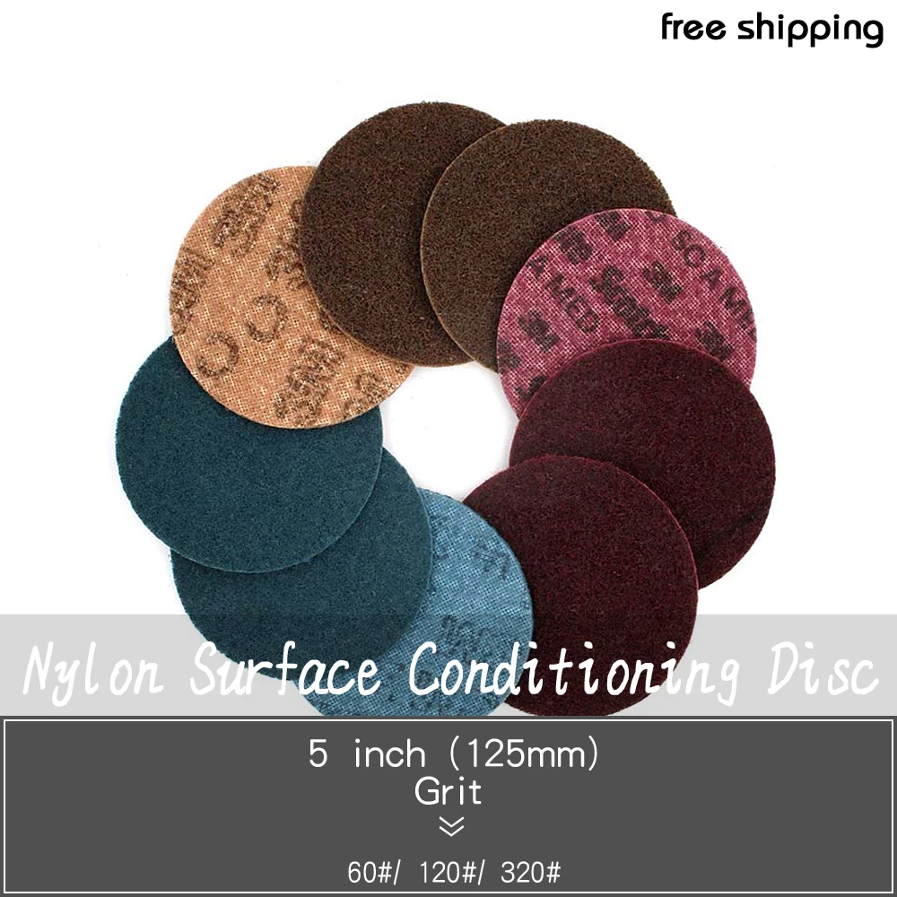 5 шт. 5-дюймовый нейлоновый диск для быстрой шлифовки поверхности | Инструменты