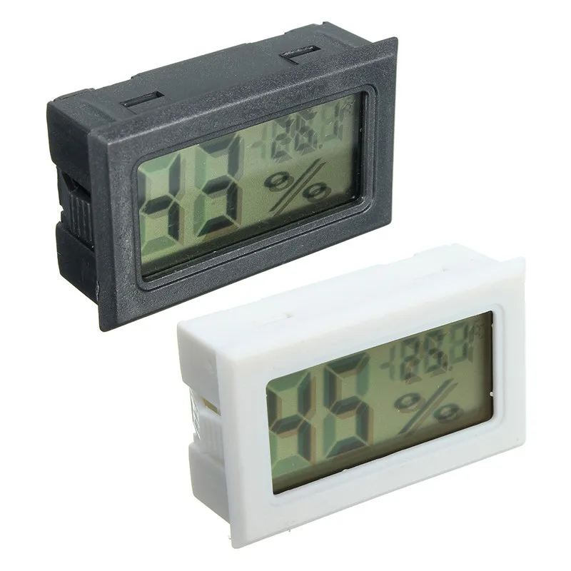 Цифровой гигрометр для сигары черный и белый измеритель влажности прочный