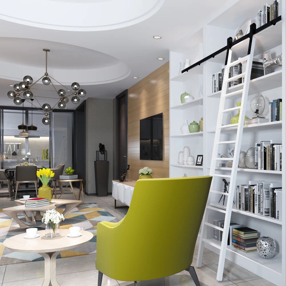 Kinmade черная прижимная лестница оборудование раздвижная набор