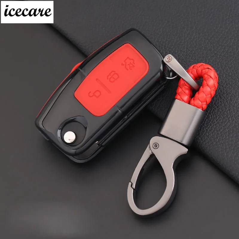 ABS + силиконовый чехол для ключей от машины автомобильных Ford Fiesta Focus Mondeo Ecosport Kuga