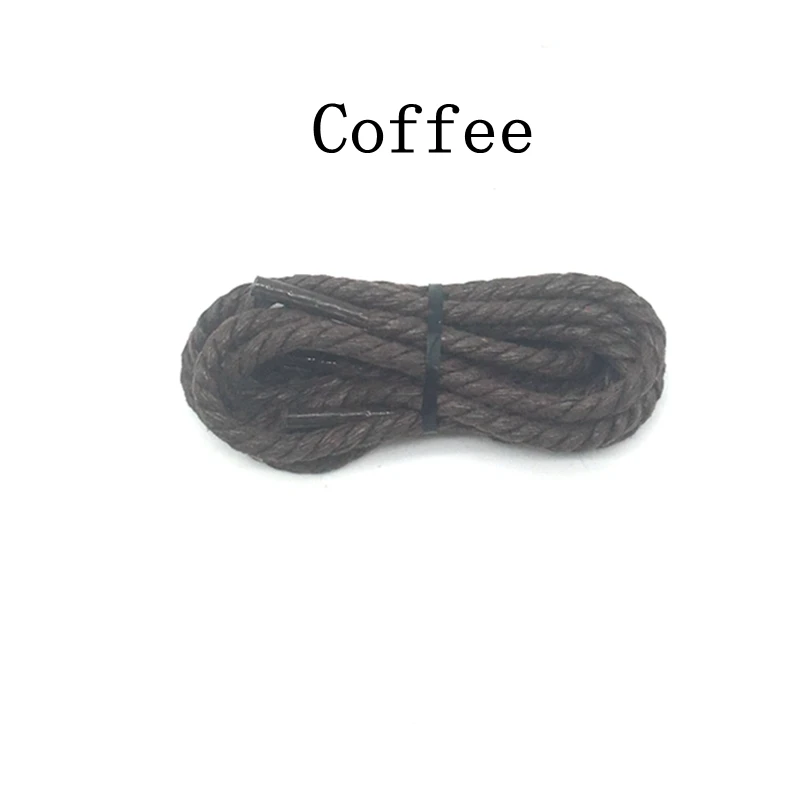 Coffee 1 пара Shoelce Повседневное кожаные шнурки Вощеная круглая обувь на тонких ботинки martin спортивный шнурок шнур веревочки 60/90/120/150 см - Цвет: Coffee