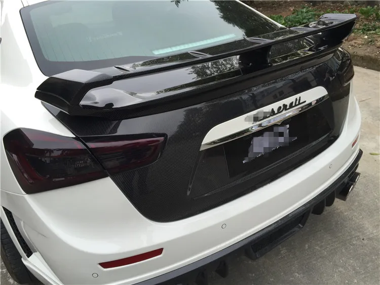 Для Maserati Ghibli Задняя накладка на багажник из углеродного волокна GT style-UP