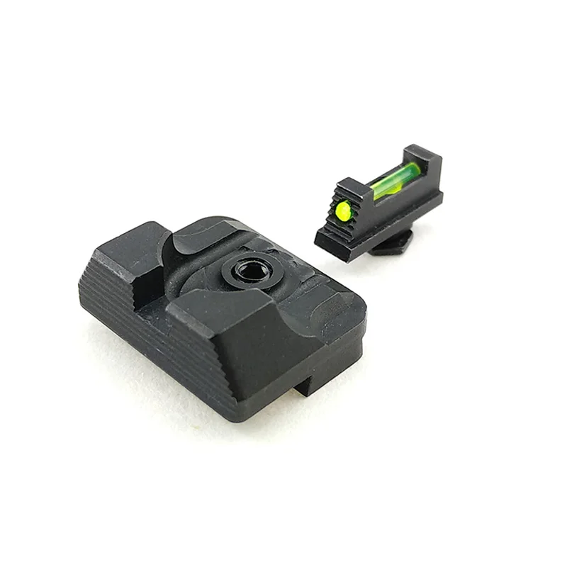Красно-зеленый оптоволоконный передний прицел/задний боевой прицел Glock v3 черный