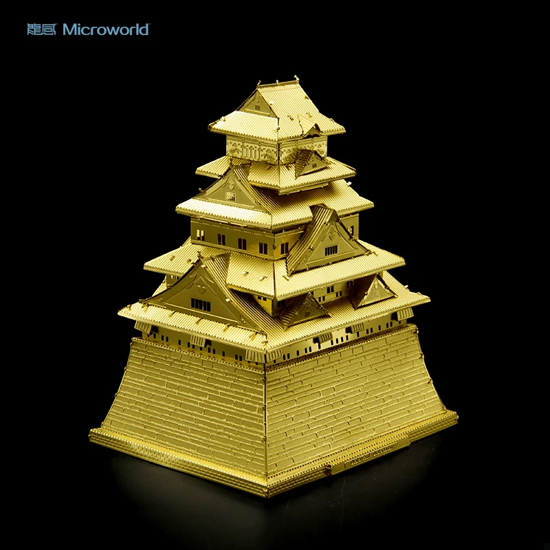 2018 Новинка Microworld 3D металлическая разноцветная Осака замок модель DIY лазерная