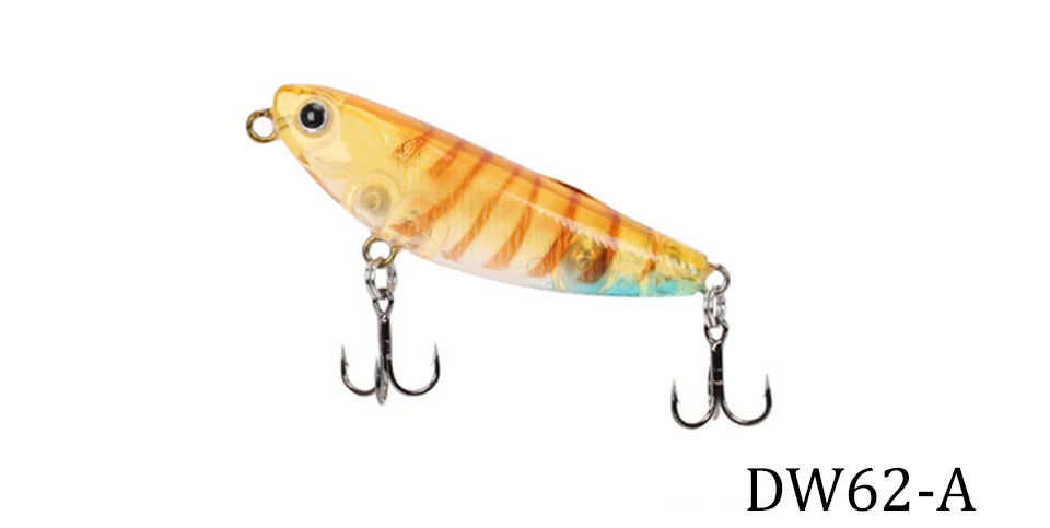 TSURINOYA DW62 5,0 см/5 г мини Topwater приманка для рыбалки Карандаш Твердые Приманки рыболовные приманки маленькие карандашные приманки
