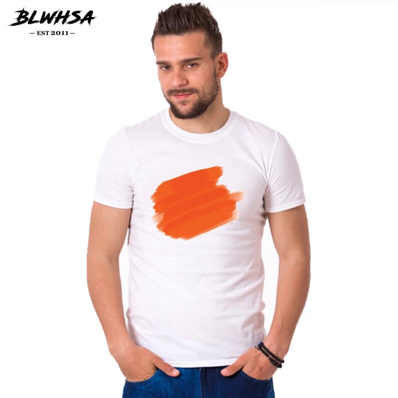 Мужская футболка с круглым воротником BLWHSA Camisetas Masculina хлопковая короткими