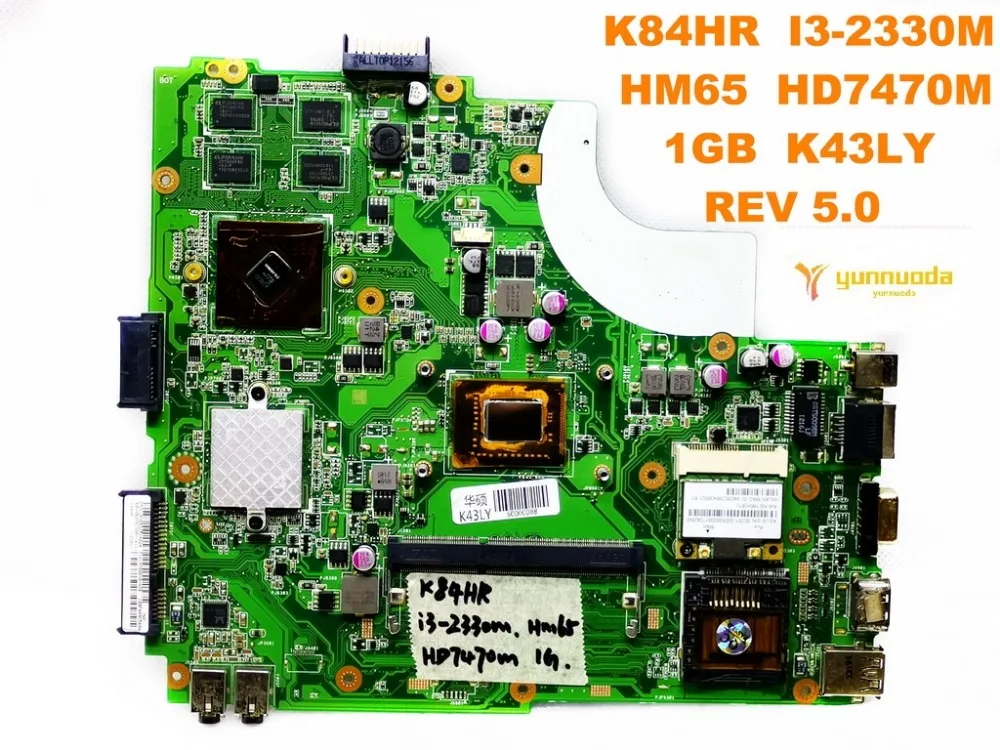 Оригинальный дизайн для ASUS K84HR Материнская плата ноутбука I3 2330M HM65 HD7470M 1 ГБ K43LY REV 5 0