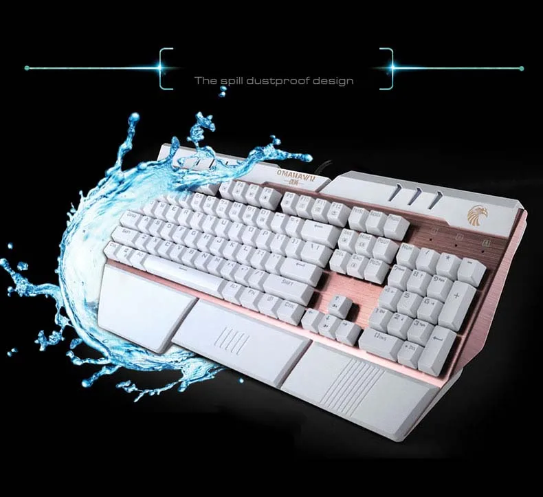Механическая игровая клавиатура с подсветкой синим переключателем Outemu для