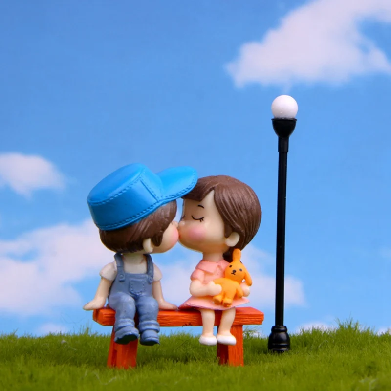Милая пара стульев для влюбленных статуя мальчиков и девочек милый подарок на