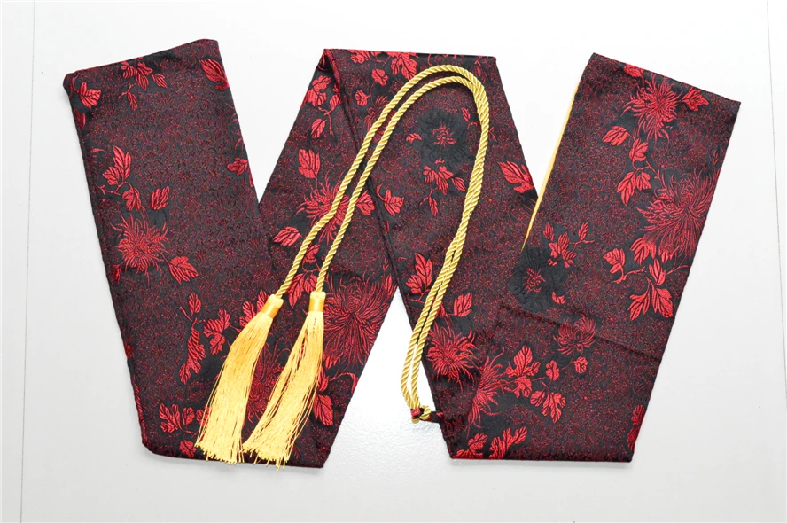 Nice Soft And Delicate Silk Sword Bag Fitting For Japanese Samurai Katana Red Flower Design | Дом и сад
