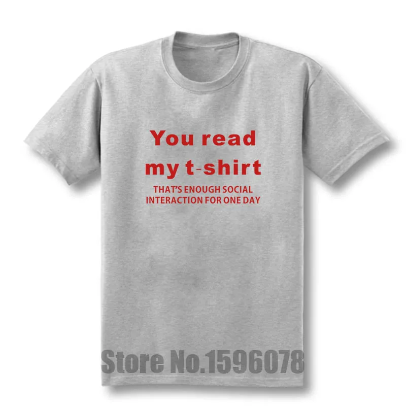 Новая модная футболка с надписью «You Read My», Новая мужская хлопковая забавная футболка, Мужская хлопковая футболка с коротким рукавом, футболки - Цвет: gray