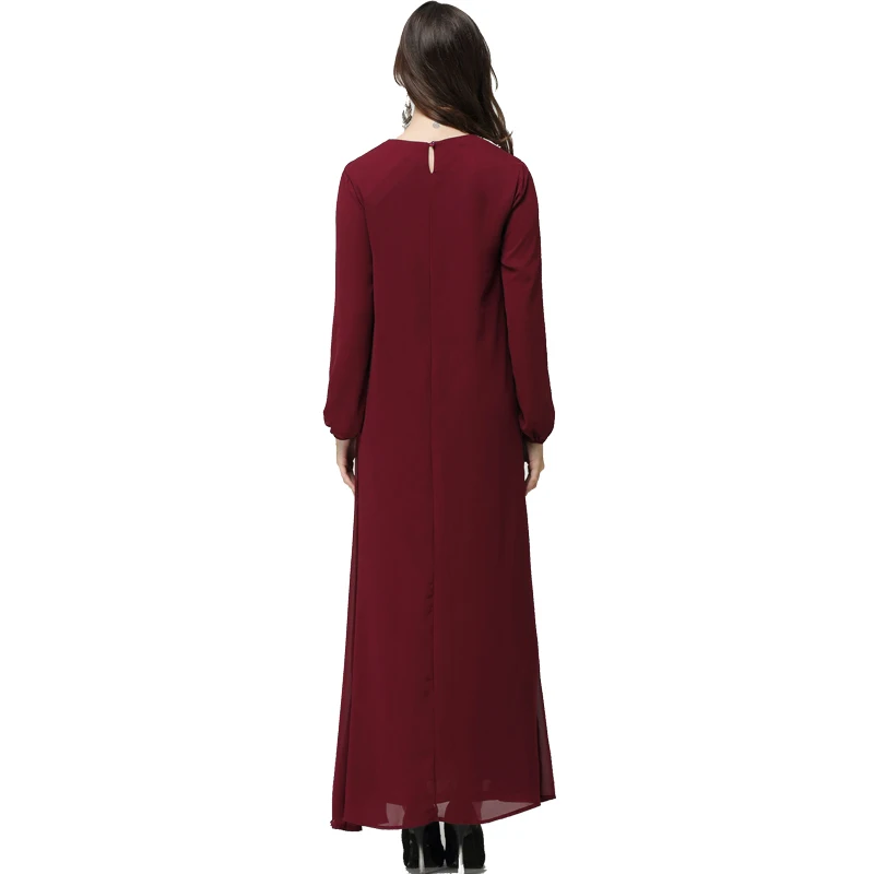 Женское длинное шифоновое платье Макси Boho Abaya Musulmane одежда для молитв в турецком и