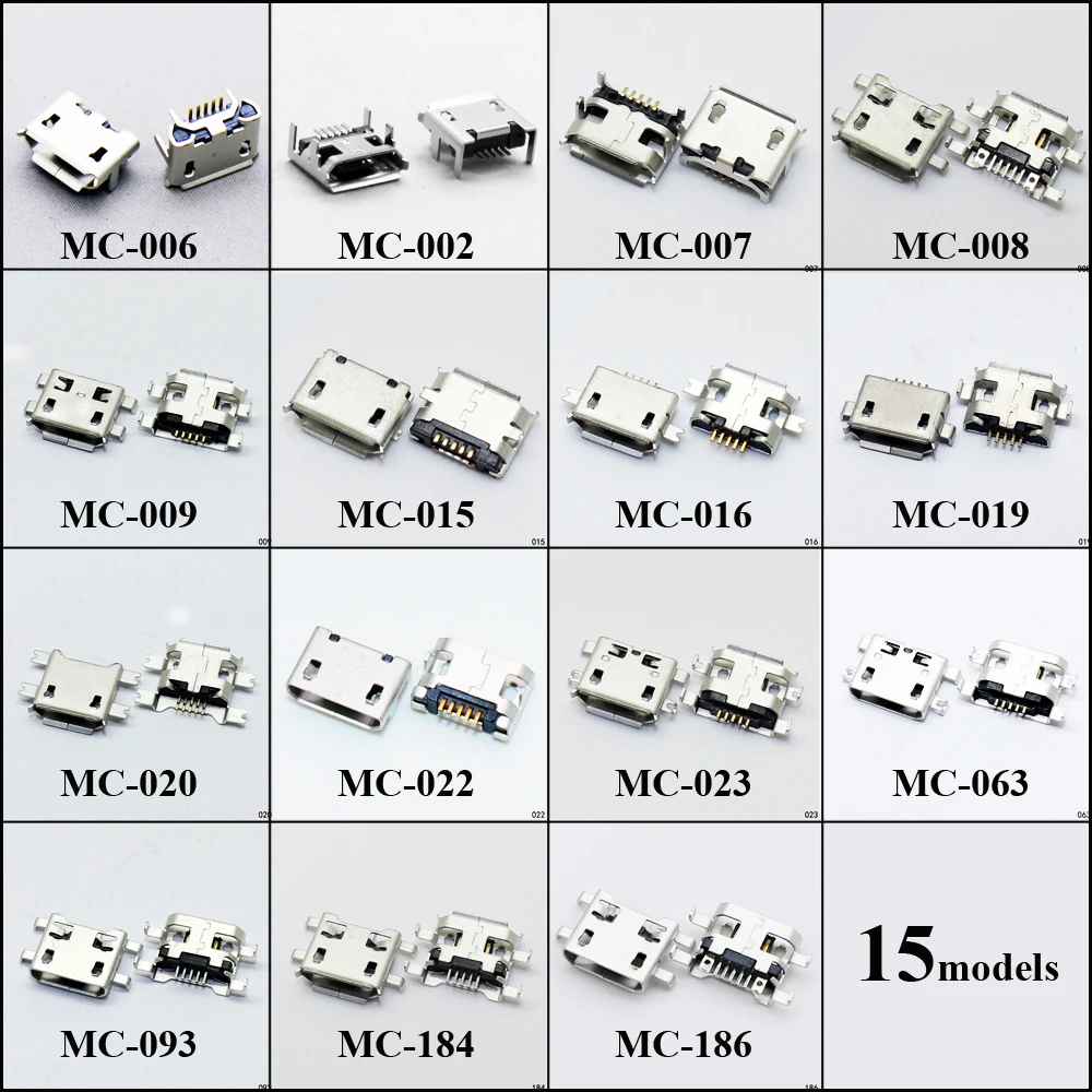 ChengHaoRan универсальная Прямая поставка 15 моделей разъем Micro USB 5Pin jack v8 порт рожковый