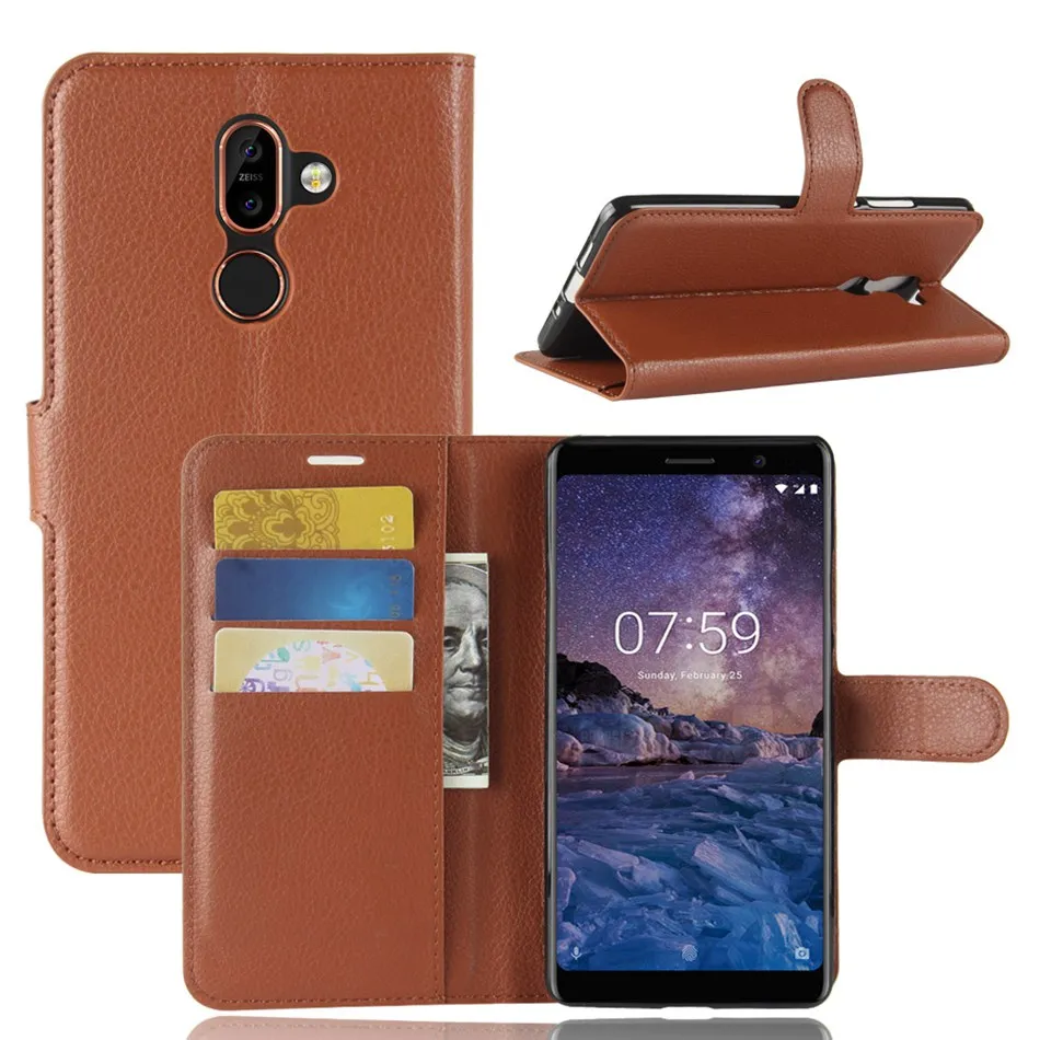Чехол для телефона ASTUBIA чехол Nokia 7 Plus откидной силиконовый из искусственной кожи