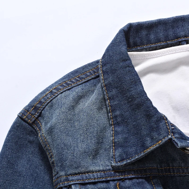 Mens Denim Jacket Hip Hop Bomber Men Solid Casual Slim Quality Coats Streetwear Cowboy Jean Chaqueta Hombre | Мужская одежда