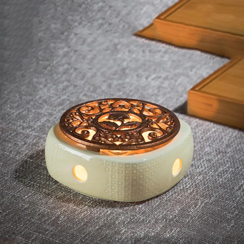 Стеклянный цветочный чайник нагревательная основа керамический подсвечник