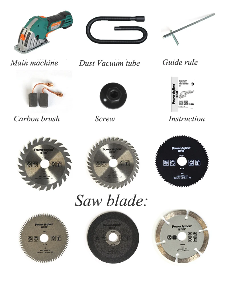 Мини станок для резки металла бытовой набор Бензопилы с 6 бесплатными лезвиями