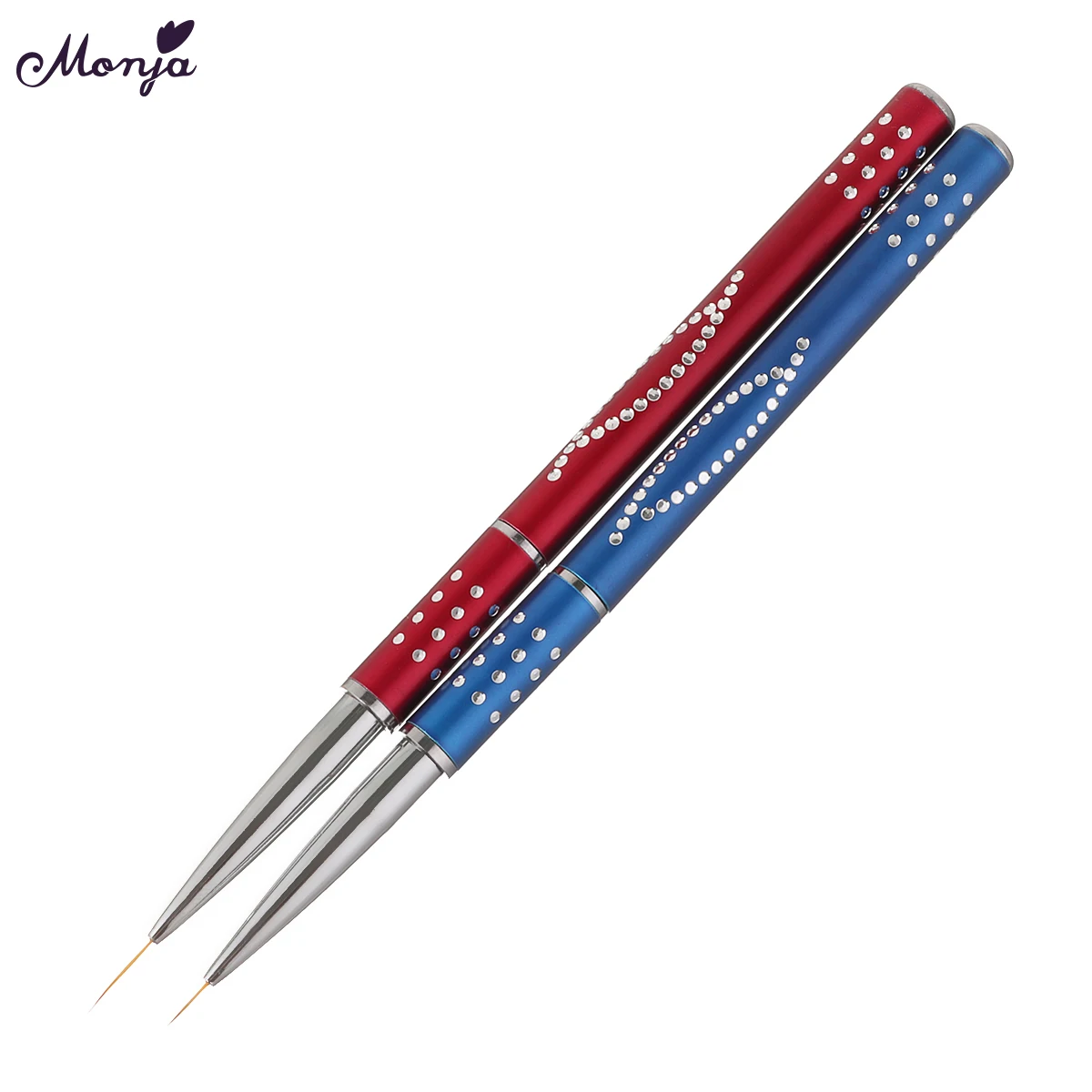 Monja 7/11 мм Nail Art французский вкладыш линии полосатая кисть Цветочный Дизайн Рисование Живопись ручка акриловый лак Советы Маникюрный Инструмент