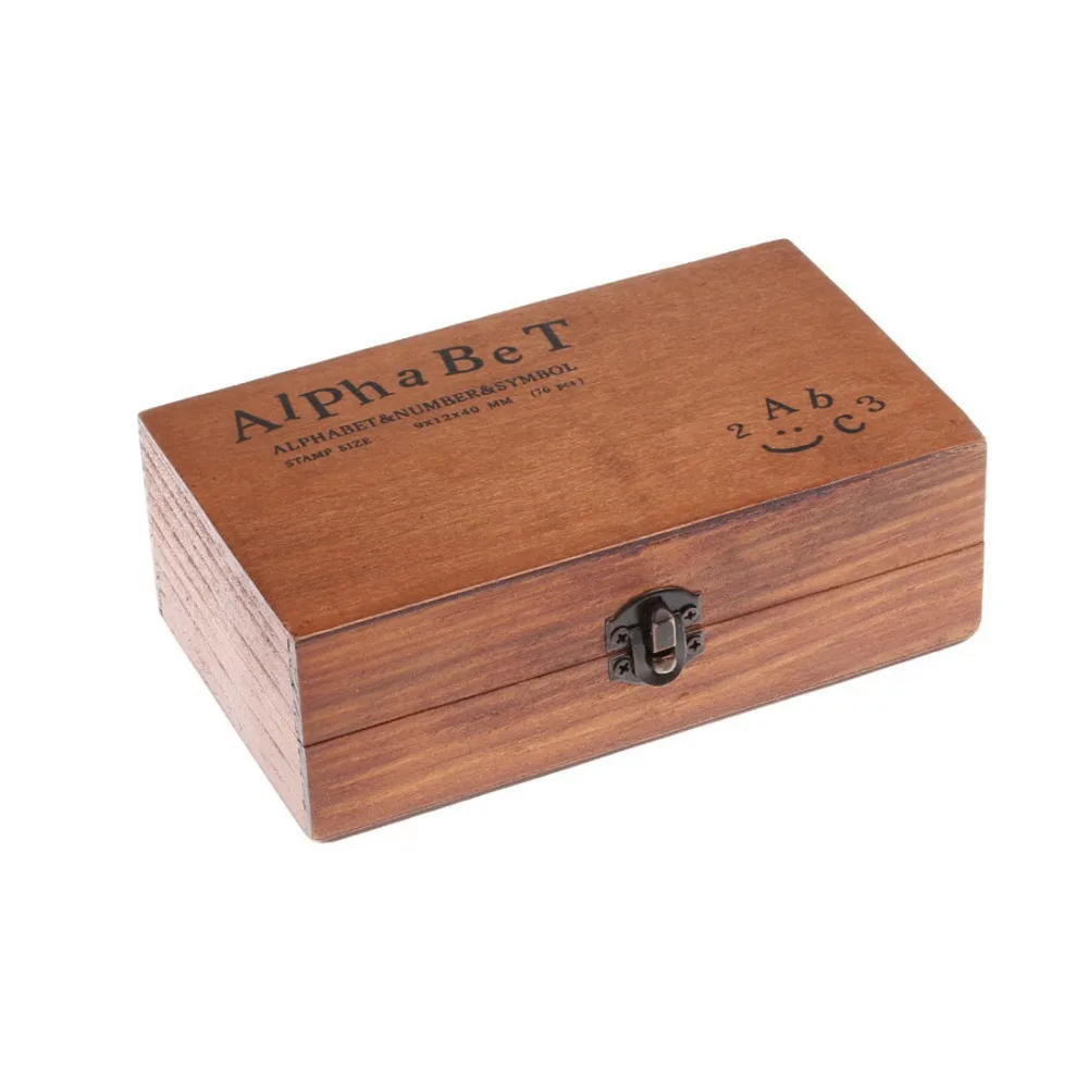 70 шт. деревянные цифры и буквы алфавита в винтажном стиле с деревянной коробкой |