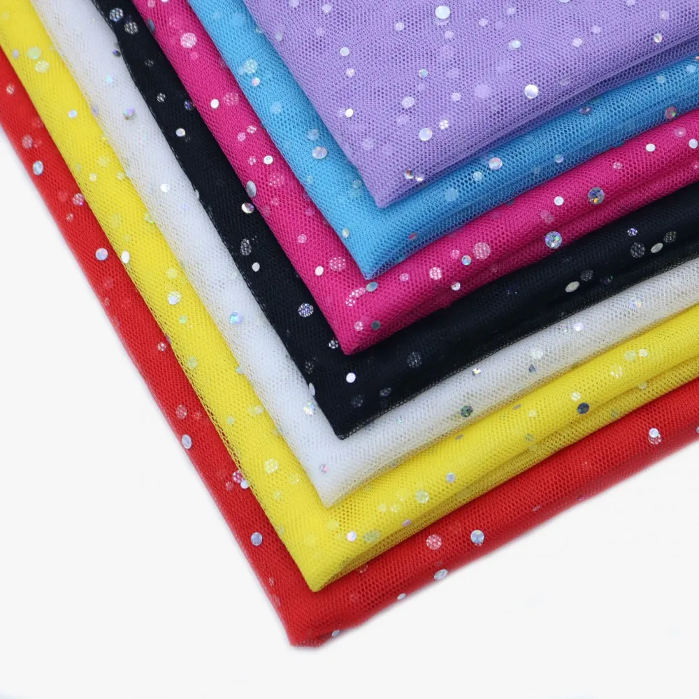 Блестящая точечная блестящая Лоскутная органза лазерное ремесло сделай сам