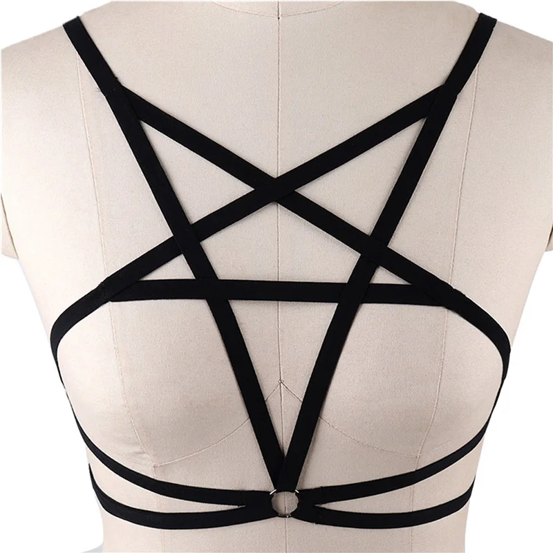 Сексуальная полая пентаграмма бюстгальтер без косточек бесшовное Бандажное