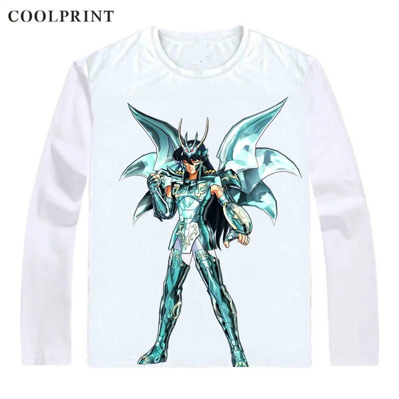 Style 14 Дракон Ширю дорагон без рубашки Yu Футболка Saint Seiya Рыцари зодиака для мужчин футболка повседневное Винтажная футболка рубашки с длинными рукавами - Цвет: Style 14