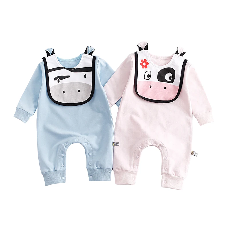 Детские Комбинезоны для малышек с длинным рукавом О образным вырезом