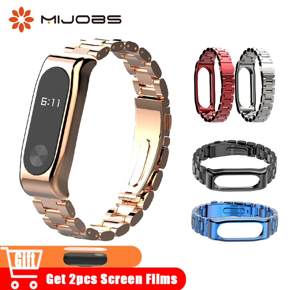 Браслет mi jobs mi Band 2, металлический браслет из нержавеющей стали для Xiaomi mi Band 2, умные аксессуары, браслет, часы mi band 2, браслет