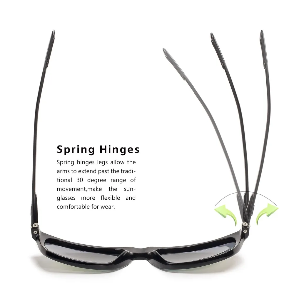 Солнцезащитные очки SPLOV Classic Square из алюминиевого магния с пружинными шарнирами и поляризационными линзами UV400 для мужчин и женщин винтажного стиля для вождения.