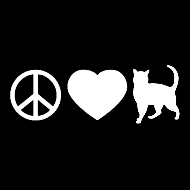 14 4*5 см стикер для автомобиля с надписью Peace Love Cats Популярный Мультипликационный