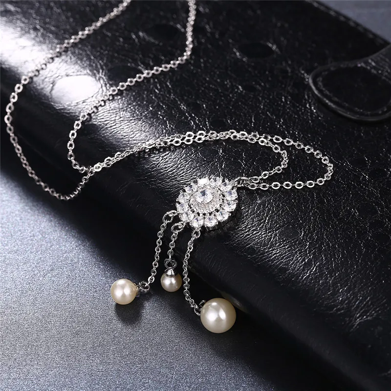 ROXI бренд romad высокое качество белое золото цвет AAA Циркон Кристалл кисточкой