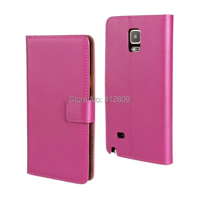 Fashion Genuine Leather Stand Skin Folding Wallet Style Pouch Cover Case for Samsung Galaxy Note 4 Cellphone Bags Free | Мобильные