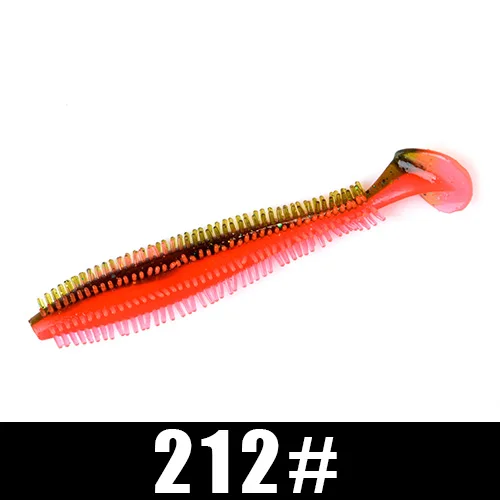 212 FISH KING, мягкие приманки для рыбалки, 90 мм/4 г, 120 мм/9 г, Т-образный хвост, один хвост, Shad, карп, силиконовые мягкие приманки для рыбалки, снасти - Color: 212