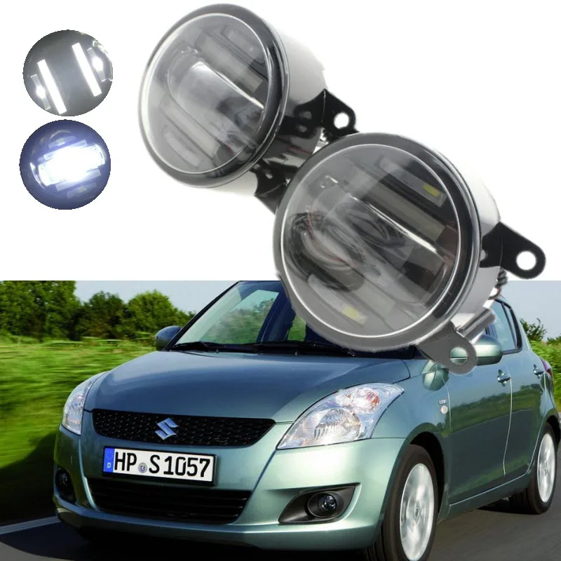 Для Suzuki Swift 2005-2017 2в1 18 Вт светодиодные противотуманные фары белые светящиеся