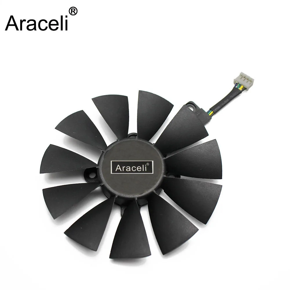 87 мм кулер вентилятор для ASUS GTX1060 1070 Ti RX 470 570 580 видеокарта Everflow T129215SU PLD09210S12HH 28