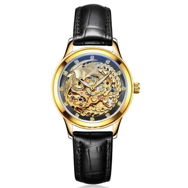 Роскошные Брендовые мужские и женские часы LAOGESHI для влюбленных из дракона