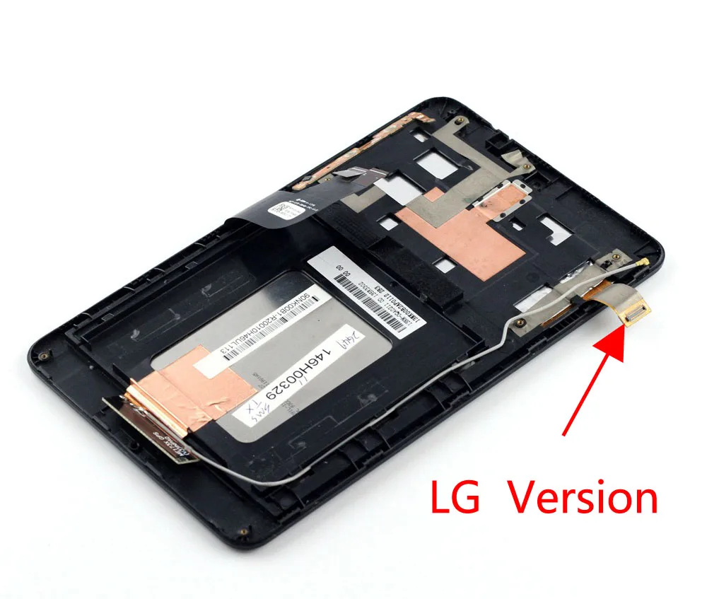Assembly LG version WEIDA ЖК-дисплей для Asus memo pad ME173 ME173X сенсорный экран ЖК-сборка Замена с рамкой K00B - Цвет: Assembly LG version