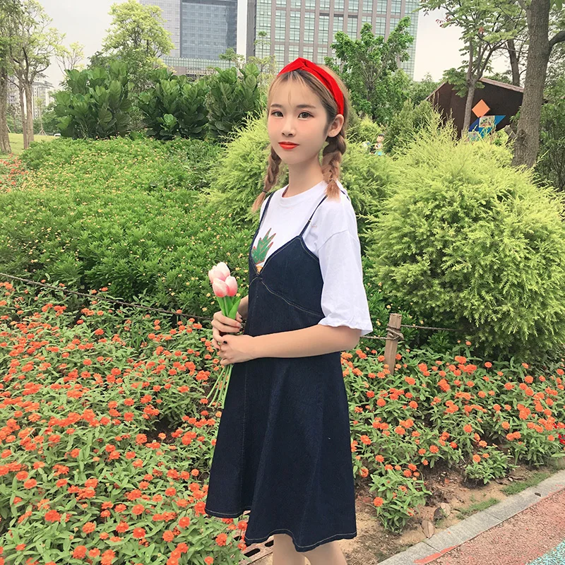 Hzirip Для женщин Летнее платье из джинсовой ткани 2017 без рукавов Мини Спагетти Sexy