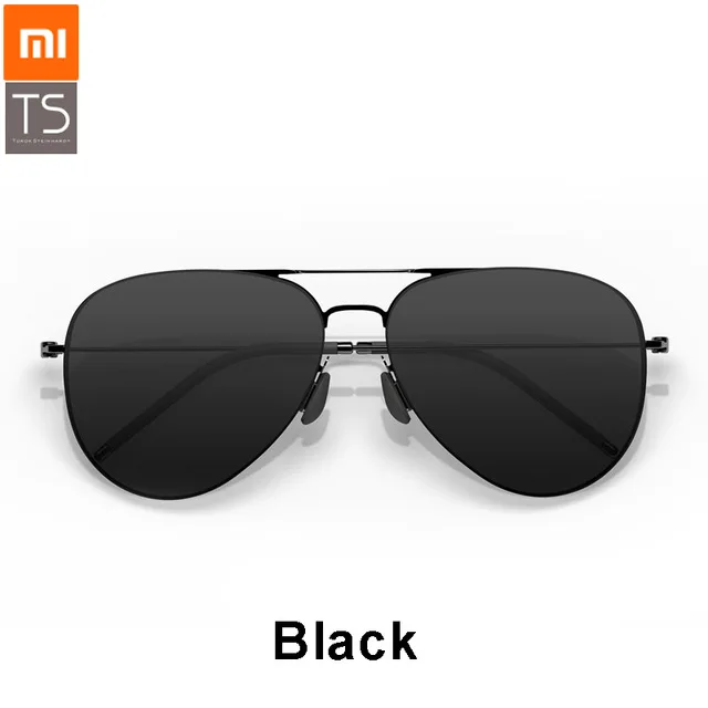 black Xiaomi Mijia Turok Steinhardt TS нейлоновые поляризованные солнцезащитные очки, цветные ретро, защита от УФ-лучей, модные черные солнцезащитные линзы унисекс - Цвет: black