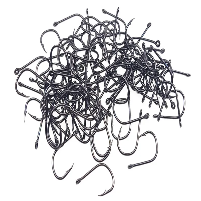 100 шт. набор рыболовных крючков из высокоуглеродистой стали в крючках для с