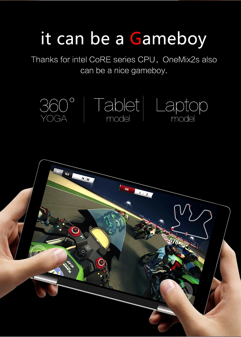 Один нетбук One Mix 2S ноутбук 7 ''Windows 10 Intel Core M3-8100Y 3,4 ГГц 8 Гб DDR3 256 Гб PCIE SSD двойной WiFi type-C Micro HDMI BT