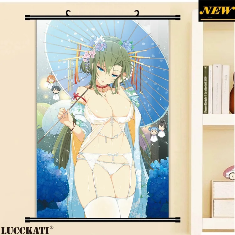 40X60 см Senran Kagura Burst новые волнистые игры, сексуальные лоли, игрушки, мультфильм, аниме, настенные фотообои плакат в рулоне, холст, живопись
