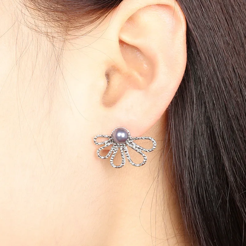 4 вида белый и фиолетовый искусственный жемчуг полый лист позолоченные женские