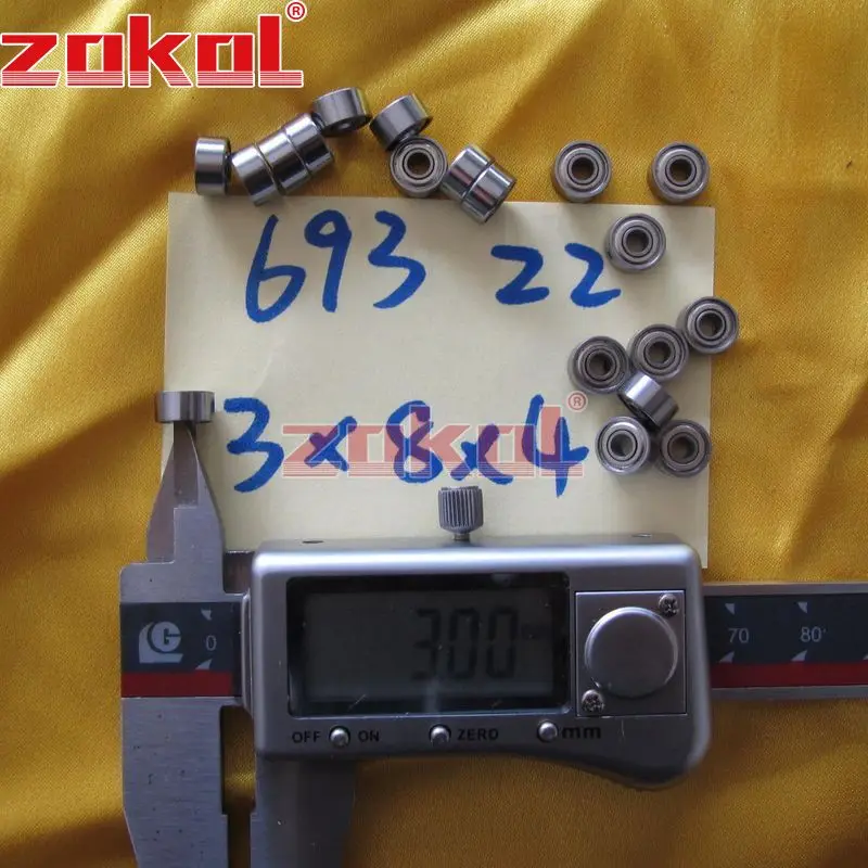 Подшипник ZOKOL 693 ZZ Z 693zz 693Z миниатюрный шарикоподшипник с глубоким желобом 3*8*4