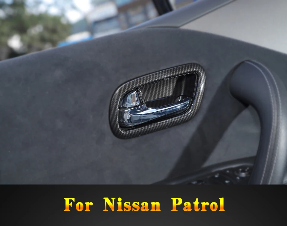 SHINEKA Молдинги Интерьера для Nissan Patrol Y62 аксессуары Дверная ручка из АБС стикер для выемки 2013- для Patrol Y62