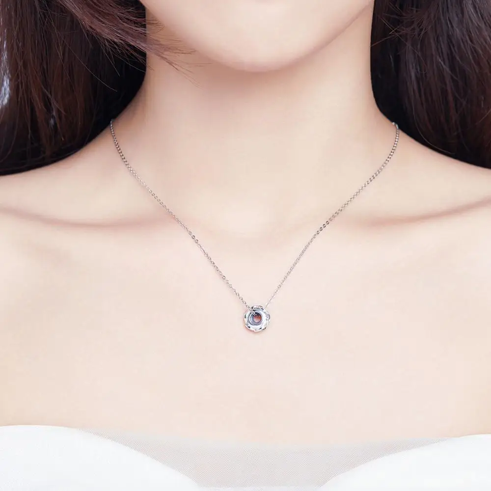 Fit Pandora браслет 925 стерлингового серебра Круглый Белый кубический цирконий бесконечные бусины S925 навсегда кулон для ожерелья