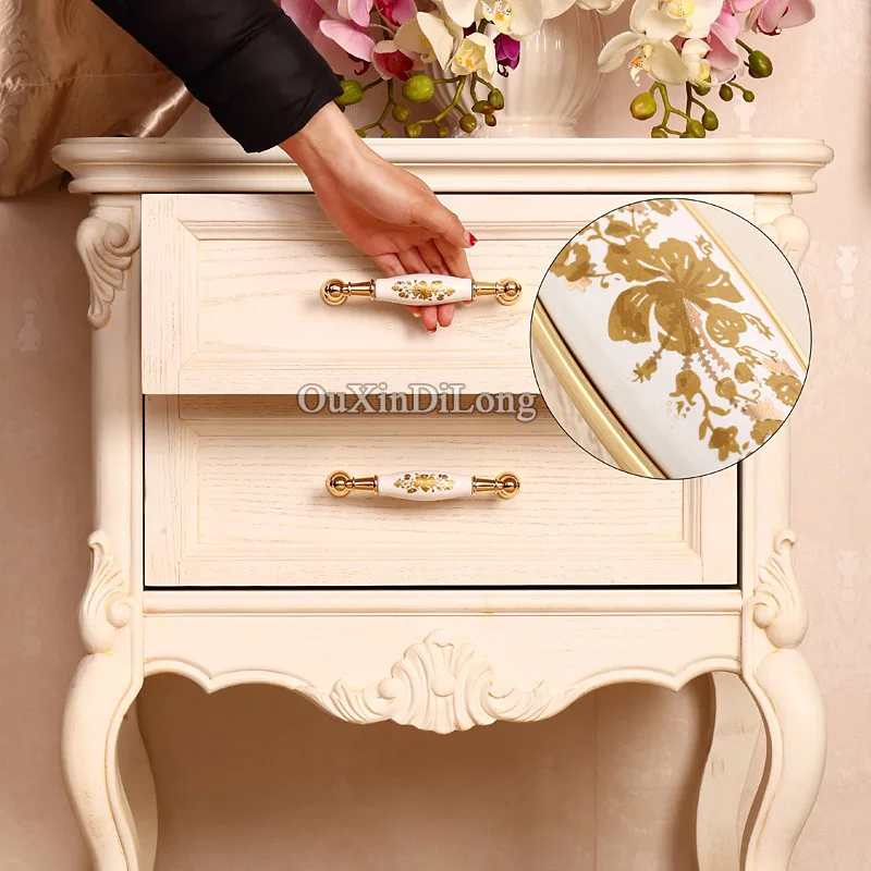 10 шт. ручки для кухонной мебели с керамическим принтом| |