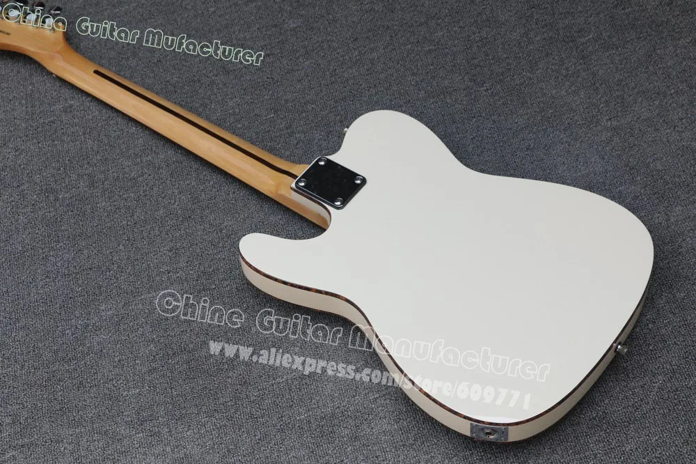 Классический custom shop Thinline Deluxe белая электрогитара, пользовательский цвет связывания F отверстие TL гитара