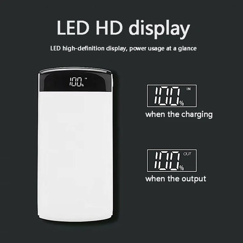 Внешний аккумулятор power bank 30000 mah, аккумулятор power bank, портативное зарядное устройство, блок питания 18650, аккумулятор для xiaomi iPhone