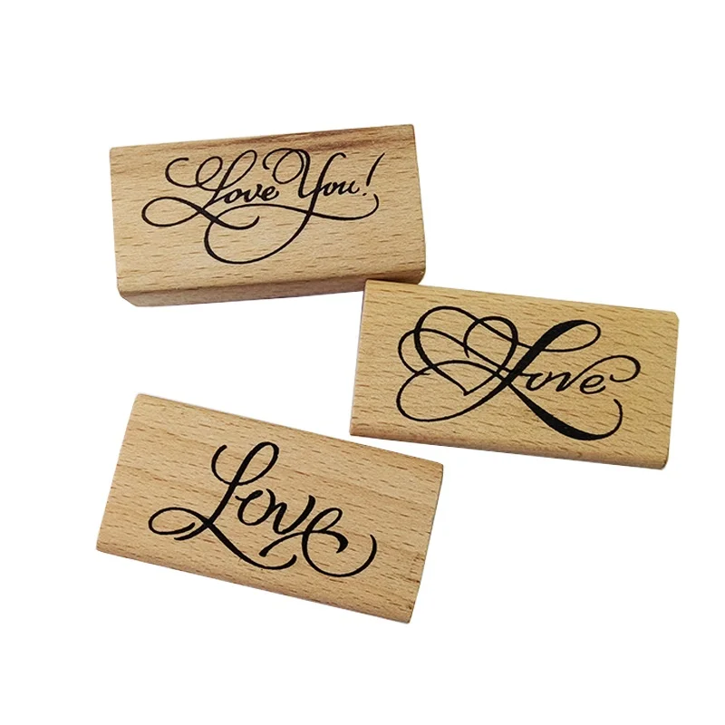

24 шт./лот искусство шрифт «Love» «Love you» деревянный штамп «сделай сам» наклейка ручной работы штампы для скрапбукинга фотоальбома подарки для ...